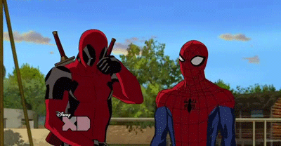 deadpool, spiderman, bagarre, marvel comics
