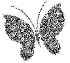 animal, papillon en diamants, glitter