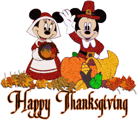 happy thanksgiving, action de grace, accion de gracias, mickey, minnie, disney