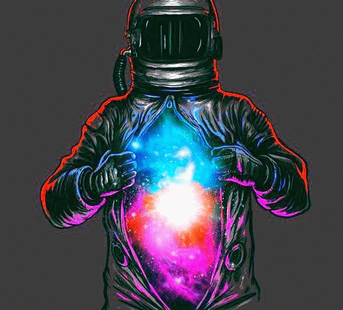 cosmonaute, multi-couleurs