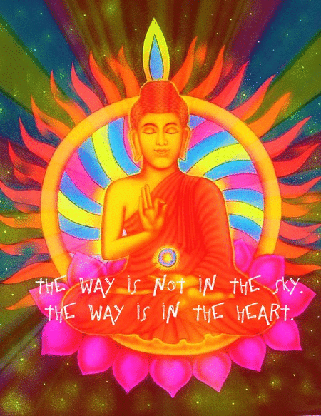 zen, bouddha, the way is not in the sky the way is in the heart