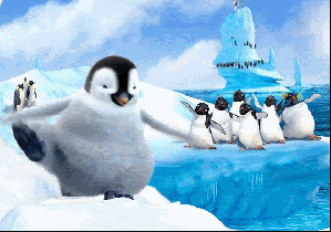 happy feet, pingouin