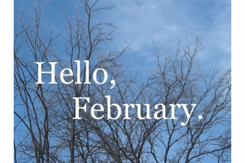 bonjour fevrier, hello february