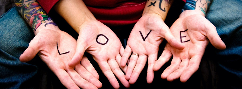 mains, love, hands, couverture facebook, facebook cover