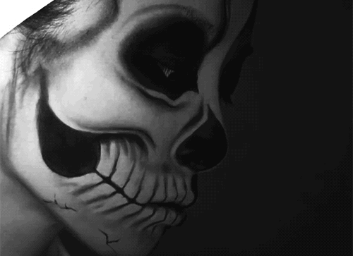 halloween, maquillage de squelette