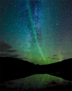 ciel, etoiles, nuit, aurore boreale