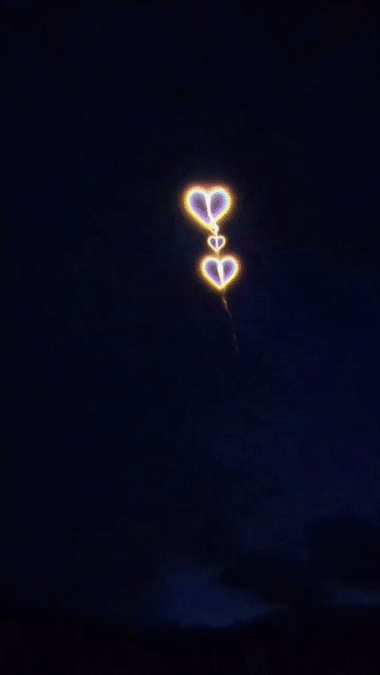hearts, fireworks, feu d'artifice, cœurs