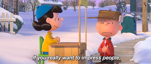 charlie brown, snoopy, if you really want to impress people