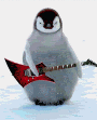 happy feet, pingouin, guitare