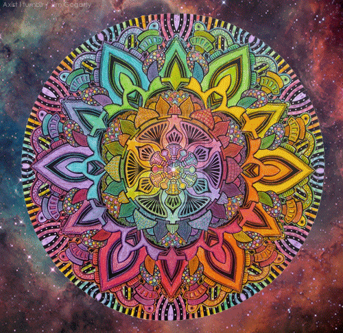 mandala hypnotique, 70s, psychedelique