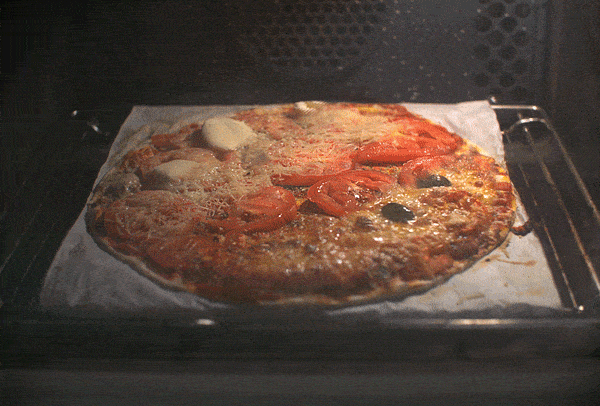 pizza, cuisson, four