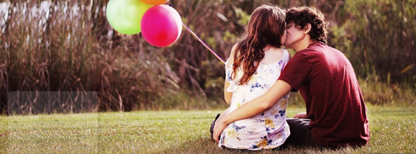 couple, mignon, cute, romantique, ballons, couverture facebook, facebook cover