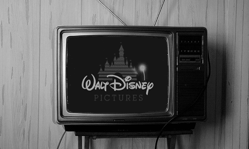 walt disney, vintage, poste de television, vieille tv, noir et blanc