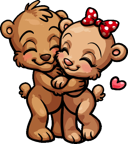 ourson nounous calin amour teddy bear love Image, animated GIF