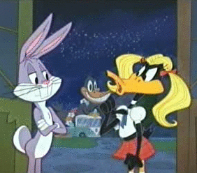 bugs bunny, daffy duck, fille