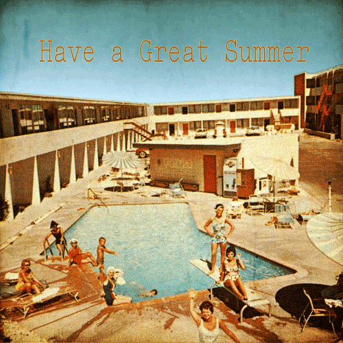piscine, have a great summer, vintage