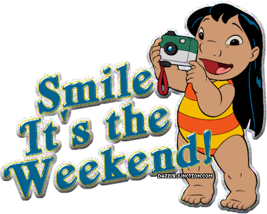 lilo and stitch, smile it is the weekend