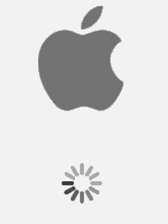 apple, logo, chargement