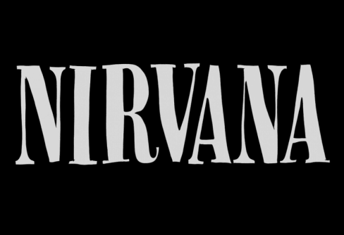 nirvana, fleurs, noir et blanc, rock n roll