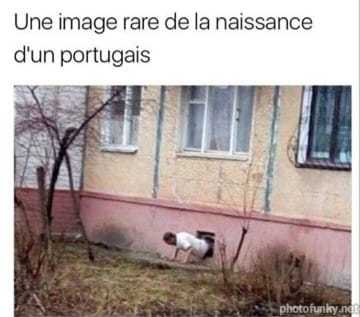 une image rare de la naissance d'un portugais