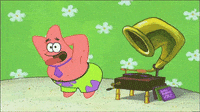 spongebob, patrick, musique, danser