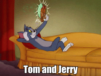 tom et jerry, raquette