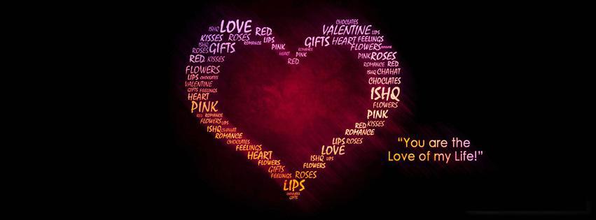 coeur, heart, you are the love of my life, couverture facebook, facebook cover