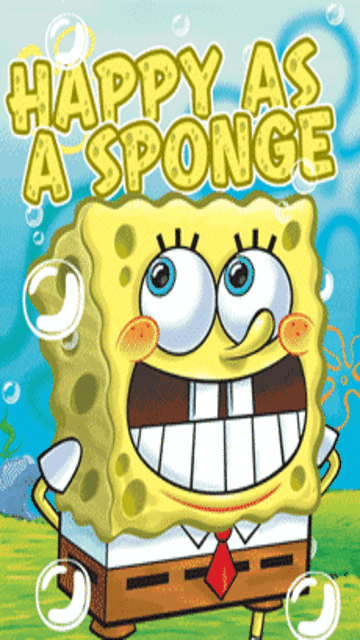 happy as a sponge, spongebob, bob léponge, poster 3d