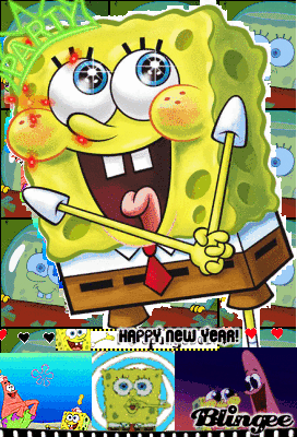 happy new year, spongebob