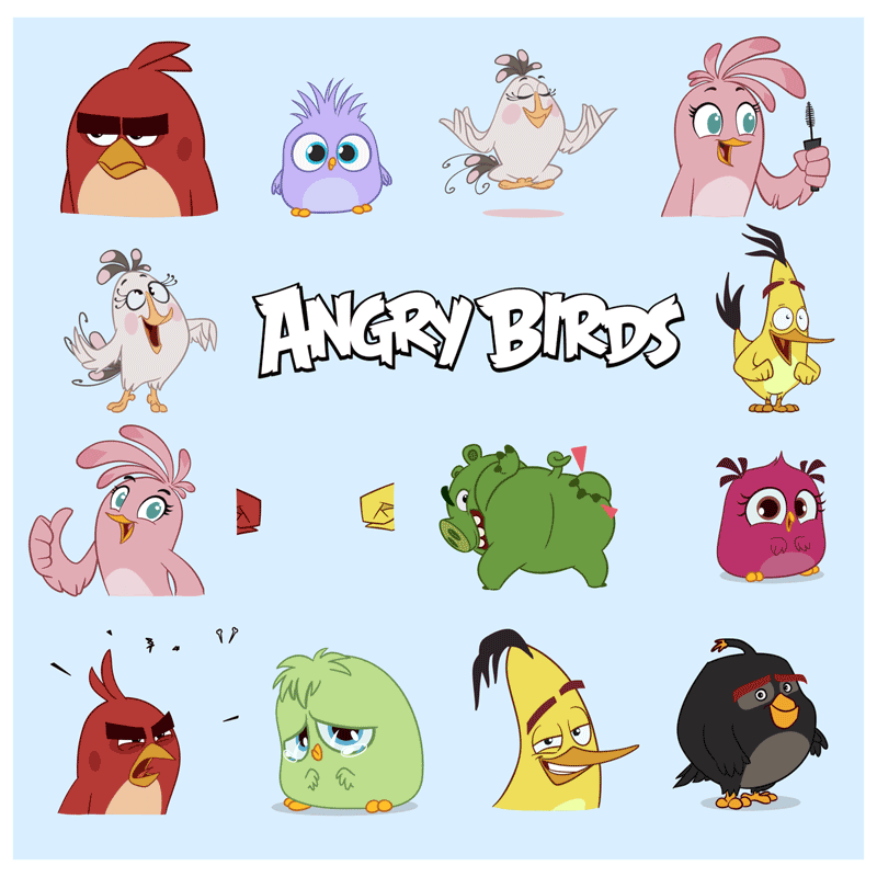 stickers angrybirds
