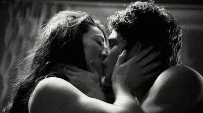 couple, kiss, love, romantic, black and white, embrasser, bisous, romantique, noir et blanc