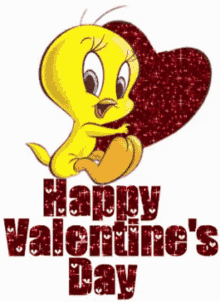 happy valentines day, love, saint valentin, amour, titi, tweetie