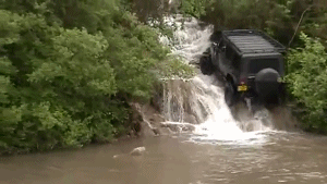 jeep, 4x4, eau