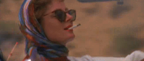 thelma et louise, susan sarrandon, fumer, cigarette, conduire, sawyer, film, 1991