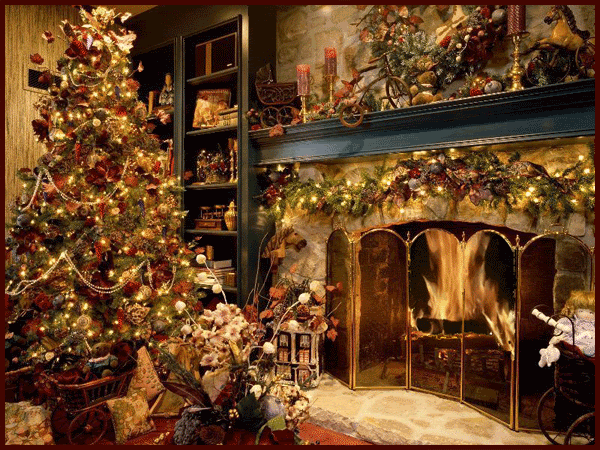 joyeux noel, merry christmas, sapin de noel, feu de cheminee, christmas tree, fireplace