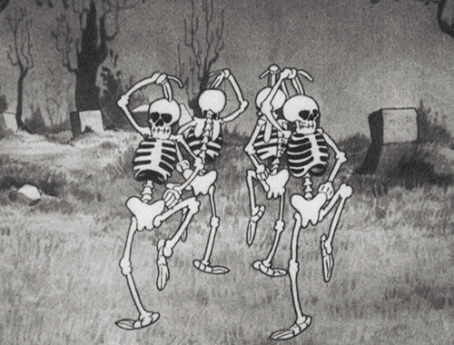 squelettes, danser