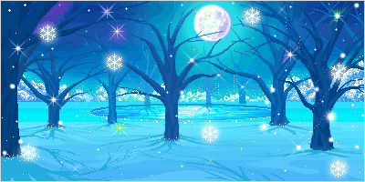 hiver, flocons de neige, winter, snow flakes, nuit, pleine lune, arbre, foret