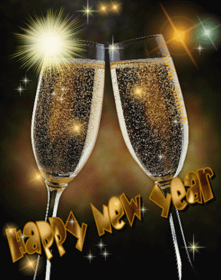 happy new year, flutes de champagne
