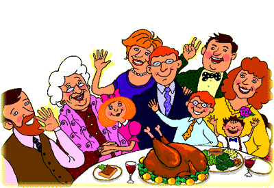 happy thanksgiving action de grace accion de gracias repas de famille  family diner feast Image, GIF animé
