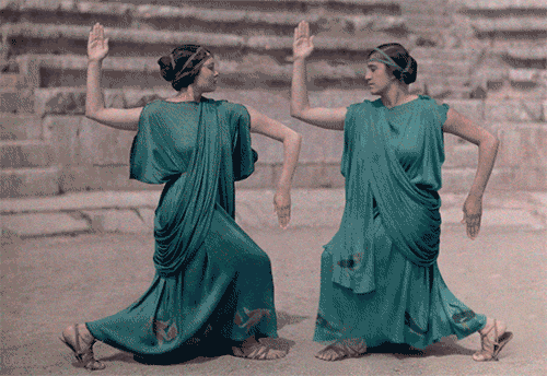 femme, antiquite, danse