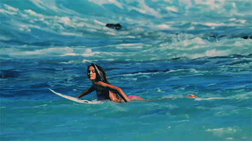 surf, surfeuse, vague, eau, mer, ocean