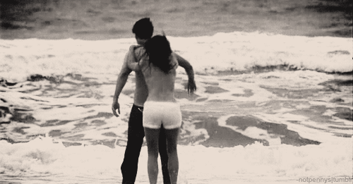 couple, lovers, romantic, beach, sea, black and white, amoureux, plage, sexy, noir et blanc