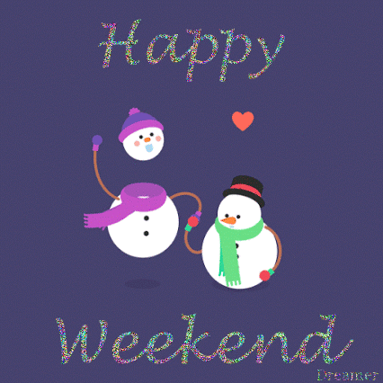 happy weekend, snowmen, bonhomme de neige, hiver