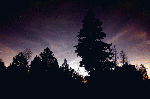 time lapse, nuage, nuit, ciel, etoiles, crepuscule