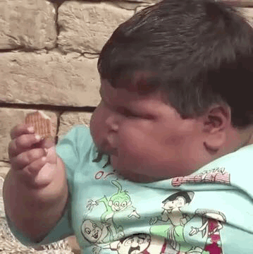 enfant obese, gateau