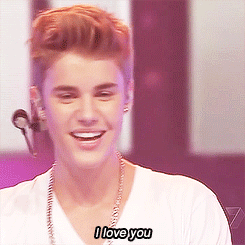 Porte clé Keychain Ø45mm ♥ I Love You j'aime Ti amo te amo Coeur Justin Bieber 