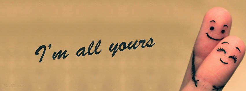 couverture facebook, facebook cover, i am all yours, doigts amoureux, finger crossed