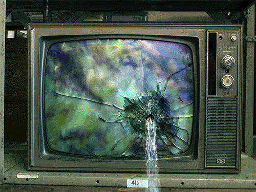 tele, tv, television, cassee, fuite, eau